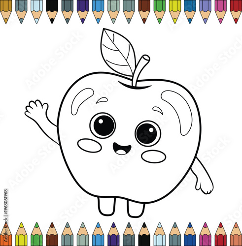 Fun & Cute Apple Coloring Pages for Kids