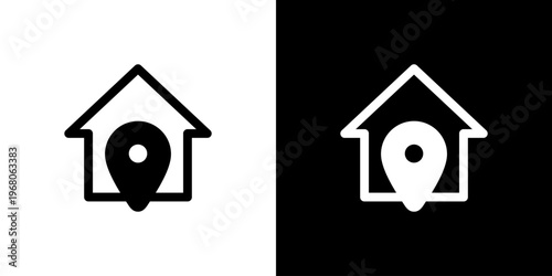 住所とマップピンのアイコン