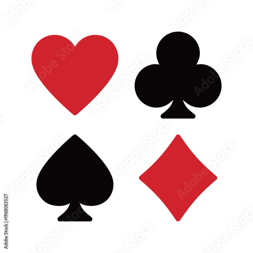 トランプの4種類のマークのアイコン