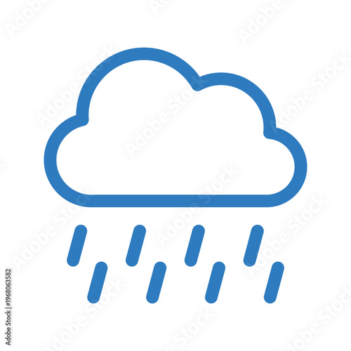 雨のアイコン 強い雨 天気予報