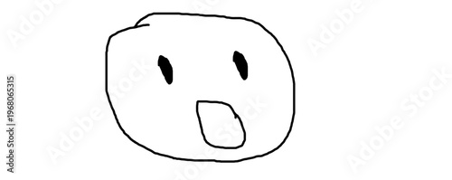 Hand-Drawn Surprised Face Vector, Shocked Emoji Sketch Doodle