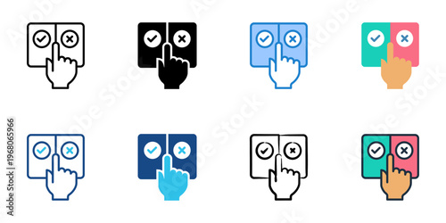 Content moderation icons set multiple style collection. Editable stroke 
