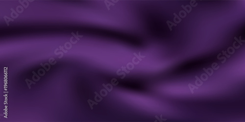 Black red purple silk satin background. Copy space for text or product. Wavy soft folds on shiny fabric. Luxurious magenta background. Valentine,Christmas, Anniversary,Black Friday.Web banner.Top view