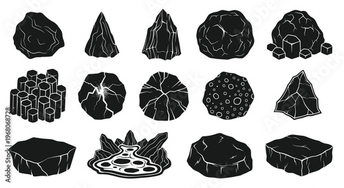 Collection of Various Stone and Rock Shapes
