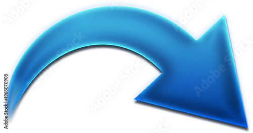Foto A large blue arrow pointing to the right on a black background