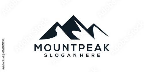 Mountain peak silhouette logo