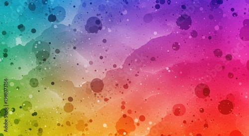 Whimsical watercolor dreamscape with colorful hues and speckled stardust