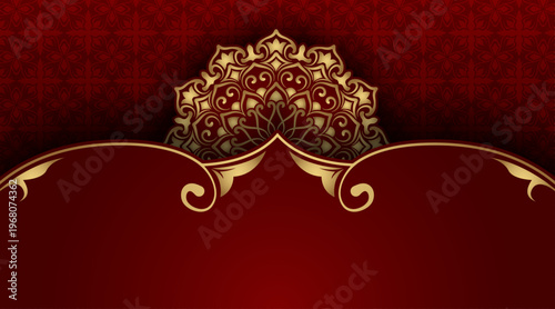luxurious ornamental pattern background with mandala in the center