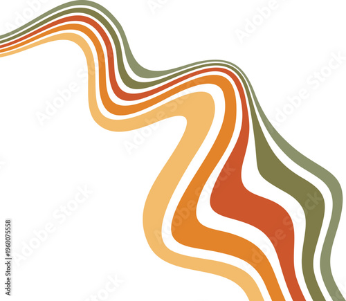 Retro Rainbow Wave Decoration