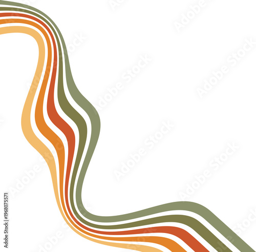 Retro Rainbow Wave Decoration