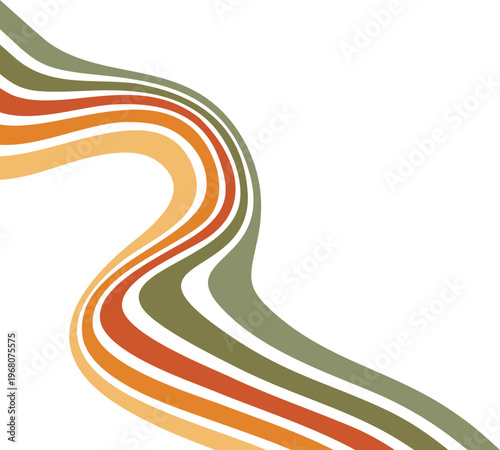 Retro Rainbow Wave Decoration