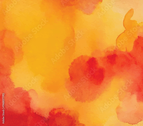 An abstract background featuring flowing watercolor washes in shades of yellow, orange, and red, creating a warm and dynamic texture.
