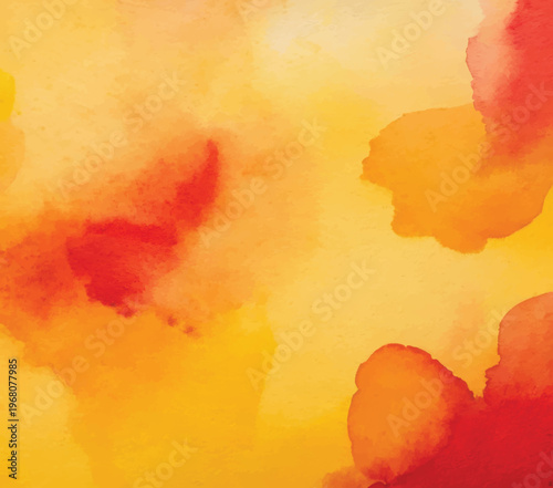 An abstract background featuring flowing watercolor washes in shades of yellow, orange, and red, creating a warm and dynamic texture.