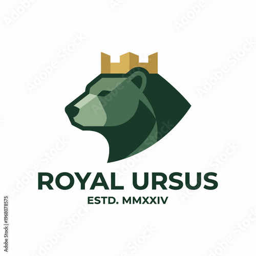 This logo design showcases a stylized lion's head adorned with a crown, representing strength, royalty, and elegance, ideal for branding or merchandise.