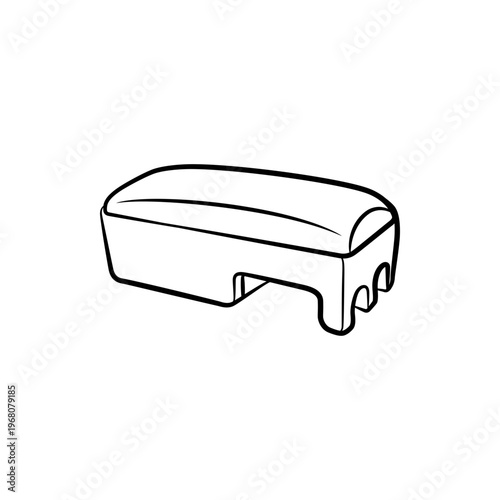 Whiteboard Eraser Simple Line art Illustration