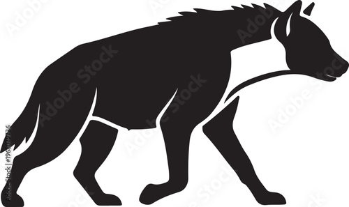 A wild black stallion silhouette vector illustration featuring a galloping horse animal isolated on a white background for farm and equine art
