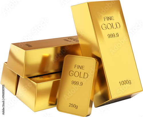 Gold bars 1000 grams pure gold,business investment and wealth concept.wealth of Gold ,3d rendering