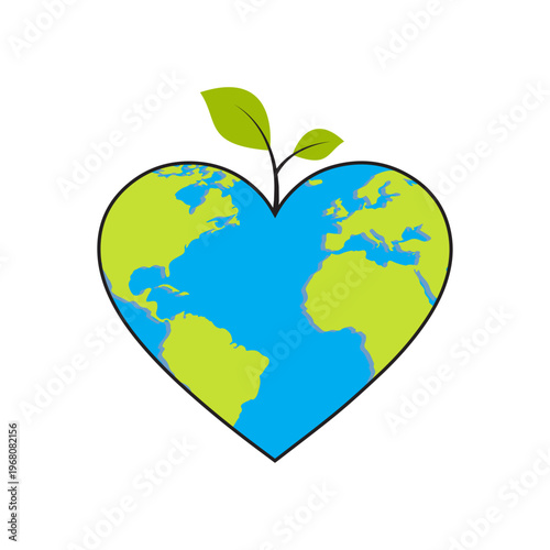 Planet Map Designs On Heart Shape