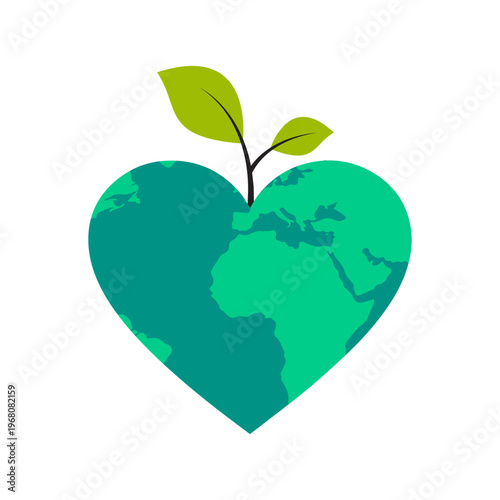 Planet Map Designs On Heart Shape