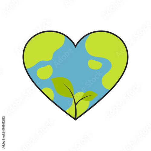 Planet Map Designs On Heart Shape