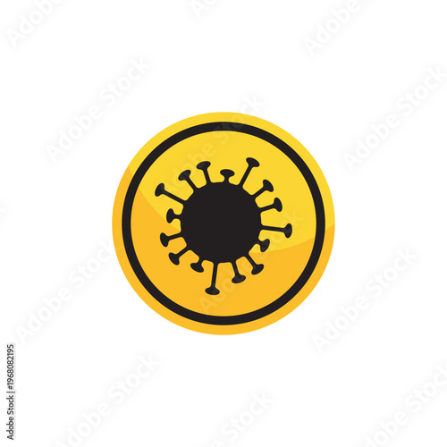 Coronavirus covid-19 prohibition sign flat vector