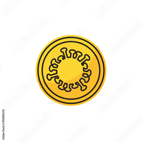 Coronavirus covid-19 prohibition sign flat vector