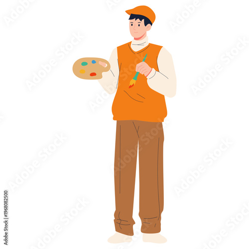 Labor Day Worker Character Flat Illustration