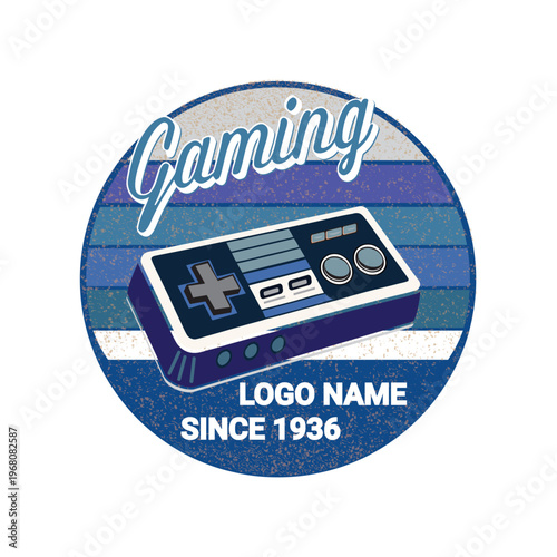 new gaming type vintage t-shirt design template