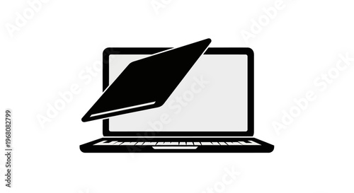 Digital Devices Icon: Modern Laptop and Tablet Graphic Representing Technology, Sync, Connectivity, and Mobile Computing