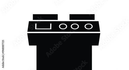 A minimalist black and white illustration of a vintage reel to reel tape recorder high quality
