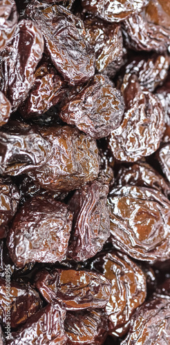 Close-Up of Dried Prunes – Healthy Snack, Organic Dried Fruit, Natural Food Texture