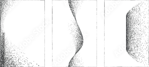 Abstract grain noise wave texture background with soft curved lines useful for posters, overlays. Minimal organic flow lines with subtle grainy texture. Fluid noised curves effect. Vector 