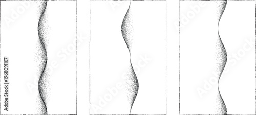 Abstract grain noise wave texture background with soft curved lines useful for posters, overlays. Minimal organic flow lines with subtle grainy texture. Fluid noised curves effect. Vector 