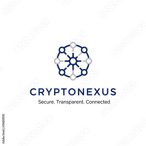 Cryptonexus Logo - Secure, Transparent, Connected Cryptocurrency Network Symbol.