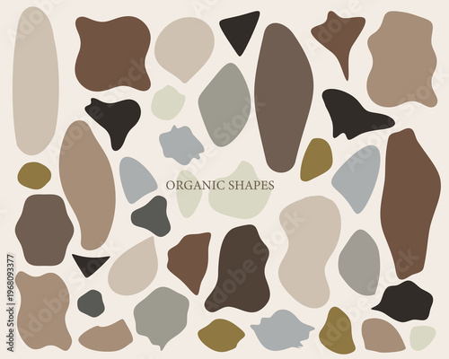 Organic shapes vector set