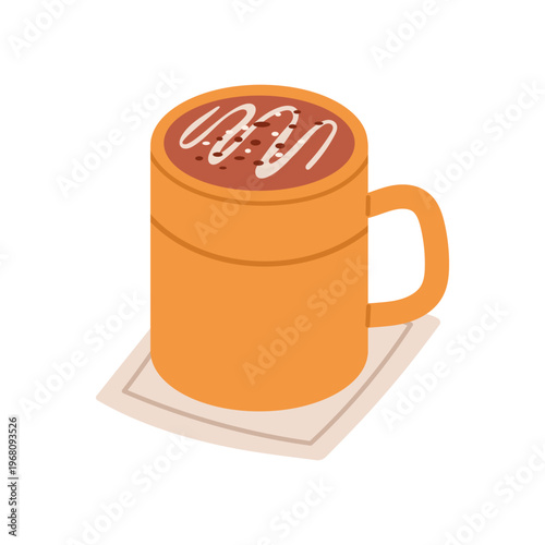 Mug of coffee on napkin