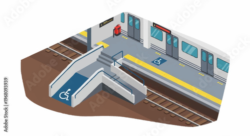 Accessible Public Transportation Subway Station Platform Design.