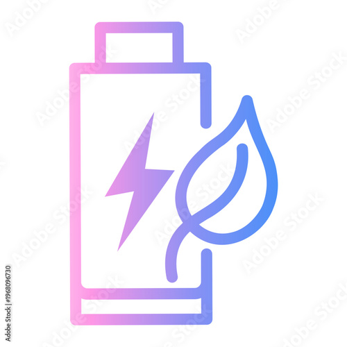 battery saver Line Gradient Icon