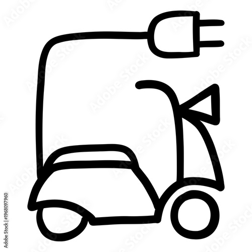 Electric scooter icon representing green urban mobility