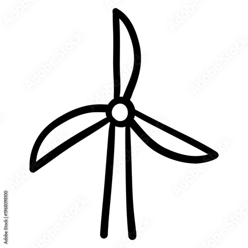 Wind turbine icon representing renewable wind energy