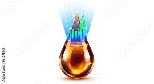A blurry image of a perfume bottle with a colorful spray and golden liquid