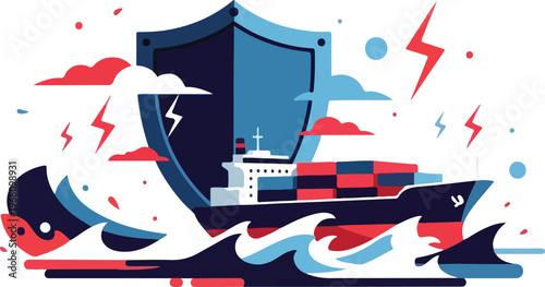 Maritime Transport Insurance Shielding Shipping Containers from Stormy Seas and Sharks