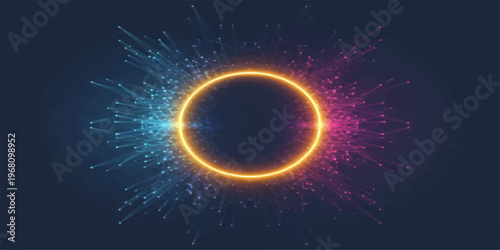 An abstract solar explosion of fire and light glows across the cosmos as the sun and clouds meet in a fantasy galaxy of energy and starlight