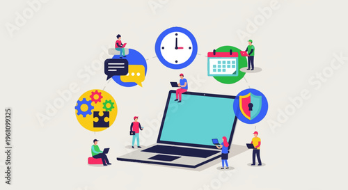 People Working on Laptop Computer 1.