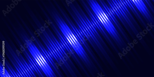 Abstract blue glowing diagonal light streak background with dynamic motion lines, modern technology design, perfect for digital, music, and futuristic concepts.