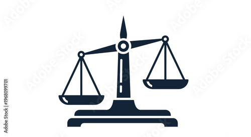 Illustration of a stylized scale representing balance, justice, and legal concepts
