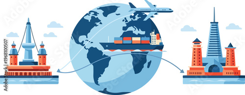 Global Logistics and International Trade Connecting Continents with Shipping and Air Freight
