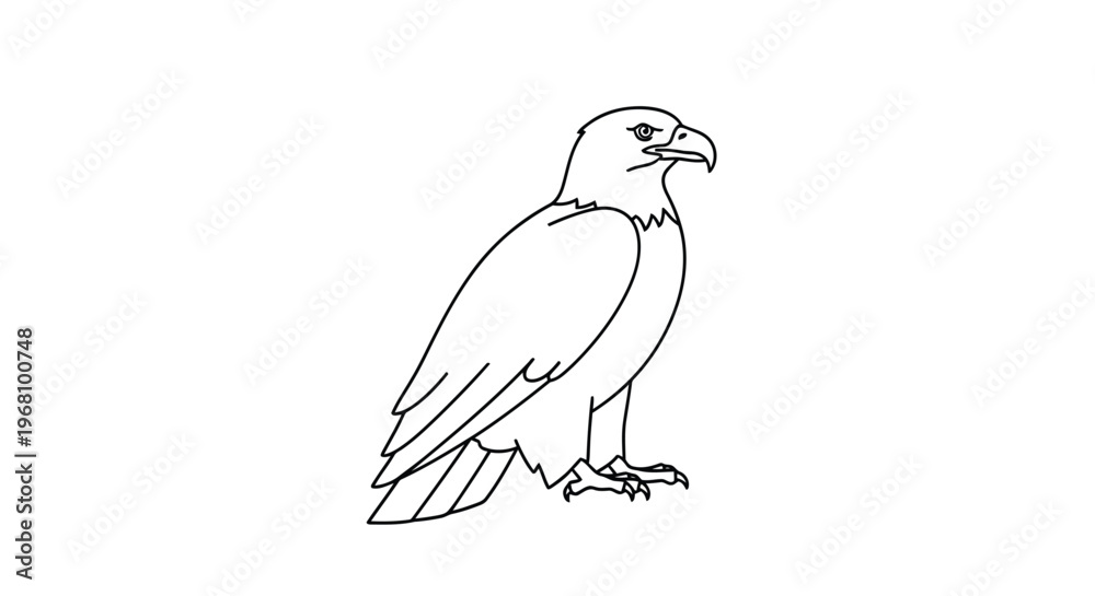 Fototapeta premium A white parrot vector illustration of a wild bird with elegant feathers and a sharp beak perched on a branch, isolated like a peaceful dove in nature