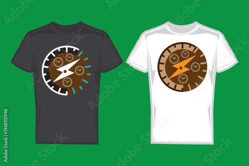 Watch digital and modern logo or t-shirt design template