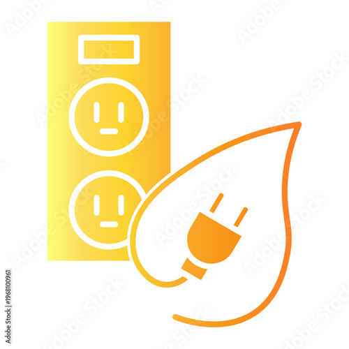 power socket Gradient icon